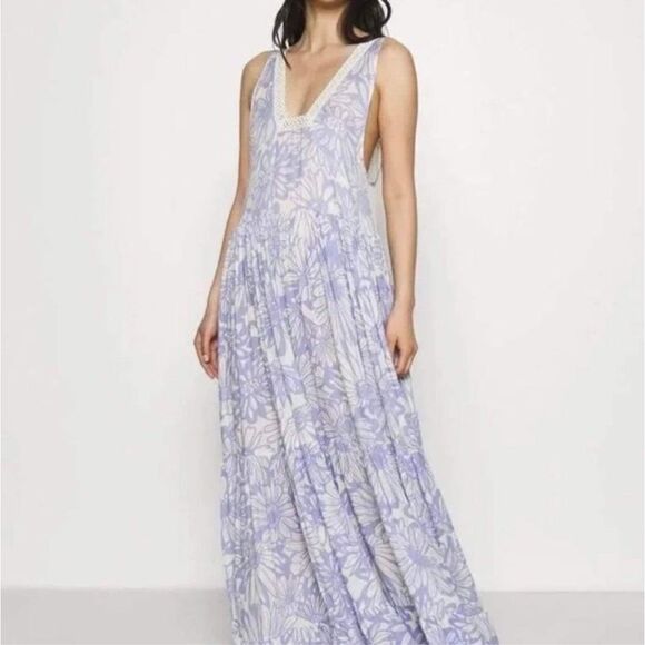 Free People Tiers For You Maxi Slip Size XS - Picture 3 of 6
